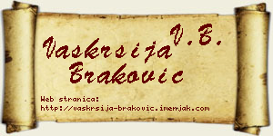 Vaskrsija Braković vizit kartica
